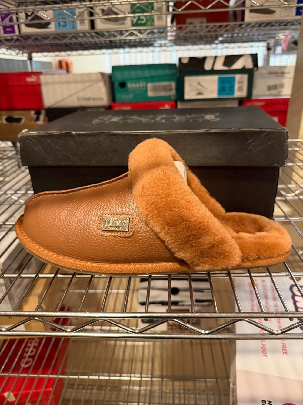 Australia Luxe Collective Women’s Closed Toe Mule Shoes Whiskey Leather Size XL